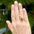 1950's Citrine Gemstone 14 Karat White Gold Filigree Estate Ring