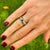 Sapphire Diamond 18 Karat White Gold Band Ring