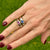 Pink Sapphire Diamond 18 Karat White Gold Band Ring