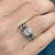 Emerald Cut Diamond Sapphire 14 Karat White Gold Engagement Bridal Set Ring