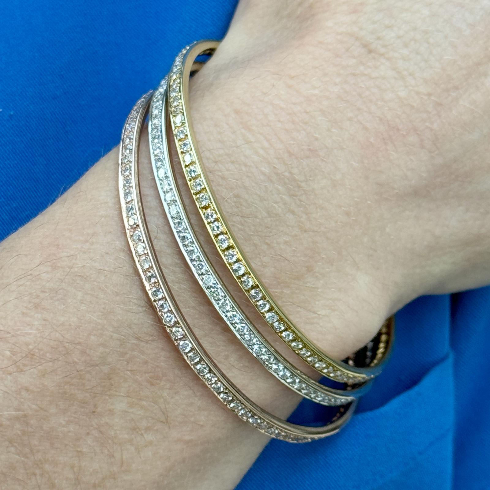 14k Textured Gold Wavy Bangle Bracelet – Sonia B Designs