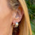 Italian Wide Ribbed 18 Karat White Gold Huggie Hoop Earrings Modern
