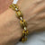 Etruscan Style Diamond 18 Karat Yellow Gold Link Bracelet