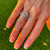 1960's Diamond 14 Karat White Gold Filigree Leaf Ring