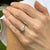 Emerald Cut Diamond Modern 14 Karat White Gold Engagement Ring