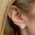 3.50 CTW Round Brilliant Diamond 18 Karat White Gold Stud Earrings.