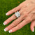 2.00 CTW Round Brilliant  Diamond 18 Karat White Gold Cluster Band Ring