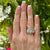 1950's Three Stone Lab Grown Diamond Platinum Vintage Ring