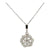 Modern Diamond Floral Platinum 14 Karat White Gold Pendant Necklace