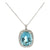 24.5 Carat Aquamarine & Diamond 18 Karat White Gold Pendant GIA Certified