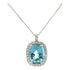 24.5 Carat Aquamarine & Diamond 18 Karat White Gold Pendant GIA Certified