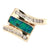 Diamond & Opal Inlay 14 Karat Yellow Gold Bypass Ring