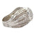Diamond 14 Karat White Gold Textured Cluster Dome Ring