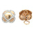 Diamond 14 Karat Yellow Gold Quilted Estate Earrings Leverback