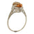 1950's Citrine Gemstone 14 Karat White Gold Filigree Estate Ring