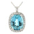 24.5 Carat Aquamarine & Diamond 18 Karat White Gold Pendant GIA Certified
