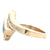 Diamond & Opal Inlay 14 Karat Yellow Gold Bypass Ring