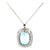 24.5 Carat Aquamarine & Diamond 18 Karat White Gold Pendant GIA Certified