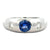 Sapphire Diamond 18 Karat White Gold Band Ring