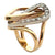 Diamond Free Form 14 Karat Yellow & White Gold Contemporary Ring