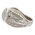 Diamond 14 Karat White Gold Textured Cluster Dome Ring