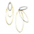 Diamond 18 Karat Two Tone Gold Oval Drop Dangle Modern Earrings