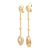 Chopard Diamond 18 Karat Yellow Gold Drop Dangle Modern Earrings.