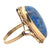 Pear Shape Sodalite Gemstone 14 Karat Yellow Gold Vintage Ring