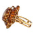 Citrine Diamond 18 Karat Yellow Gold Vintage Cocktail Ring