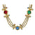 Etruscan Intaglio Gemstone 14 Karat Yellow Gold Three Row Necklace