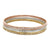 18K Tri Color Gold Diamond Bangle Bracelets Set of 3