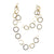 18 Karat Yellow Gold Round Open Link Modern Necklace 36 Inches