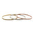 18KY Tri-Color Gold Diamond Bangle Bracelets Set of 3