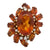 Citrine Diamond 18 Karat Yellow Gold Vintage Cocktail Ring