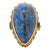 Pear Shape Sodalite Gemstone 14 Karat Yellow Gold Vintage Ring