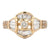 1.00 CTW Round Brilliant & Baguette Cut Diamond 14 Karat Yellow Gold Estate Ring