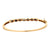Diamond Sapphire 14 Karat Yellow Gold Hinged Bangle Modern Bracelet