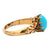 1960's Natural Turquoise 18 Karat Yellow Gold Handcrafted Vintage Ring