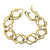 1960's  Rope & Polished 18 Karat Yellow Gold Double Link Estate Bracelet