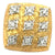 Itailian Diamond 18 Karat Yellow Gold Textured Lever-Back Square Earrings