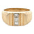 Princess Cut Diamond 14 Karat Yellow Gold Band Ring