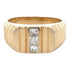Princess Cut Diamond 14 Karat Yellow Gold Band Ring