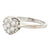 Round Brilliant Cut Diamond 14 Karat Whtie Gold Cluster Ring