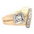 Contemporary Diamond 14 Karat Yellow Gold Band Ring