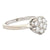 Round Brilliant Cut Diamond 14 Karat Whtie Gold Cluster Ring