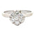 Round Brilliant Cut Diamond 14 Karat Whtie Gold Cluster Ring