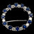 1960's Diamond & Blue Sapphire Platinum Circle Pin Brooch