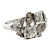 Art Deco Diamond 14 Karat White Gold Bypass Ring