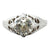 Art Deco Old European Cut Diamond 18 Karat White Gold Engagement Ring