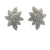 4.50 CTW Diamond Floral 14 Karat White Gold Leverback Modern Earrings